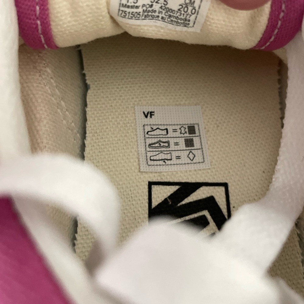 Vans Old Skool Fuchsia Pink Youth Size 2 Classic Lace Up Shoes Girls - Picture 7 of 8